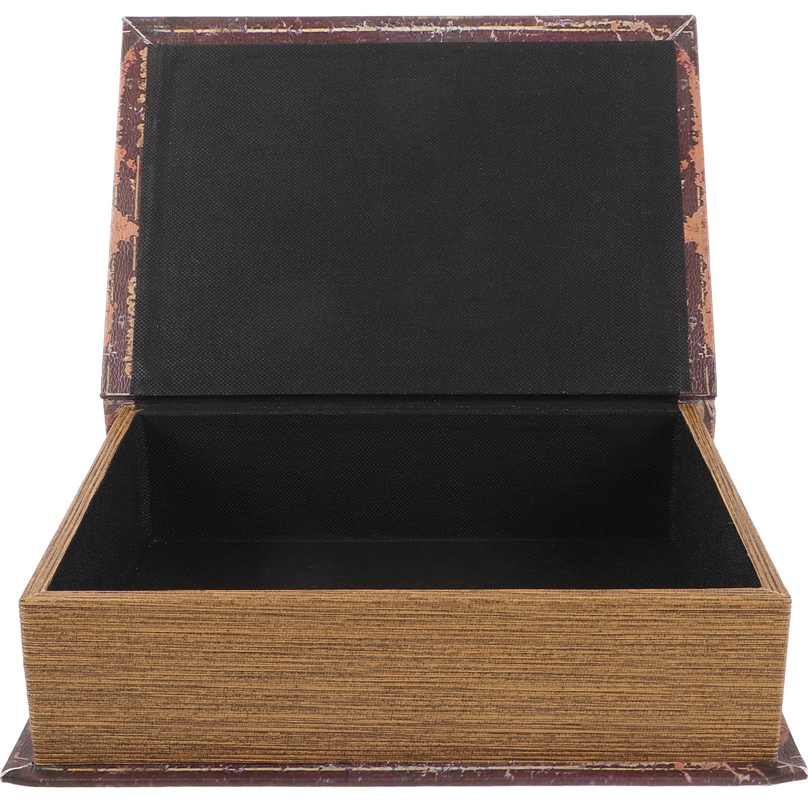 Boîte de rangement bois sculpté et coffret faux livres pour déco rétro chic