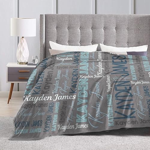 Miniatura 6 de WAJL POD Mantas de bebé personalizadas para niñas y niños, personalizadas con nombre, regalos para niños