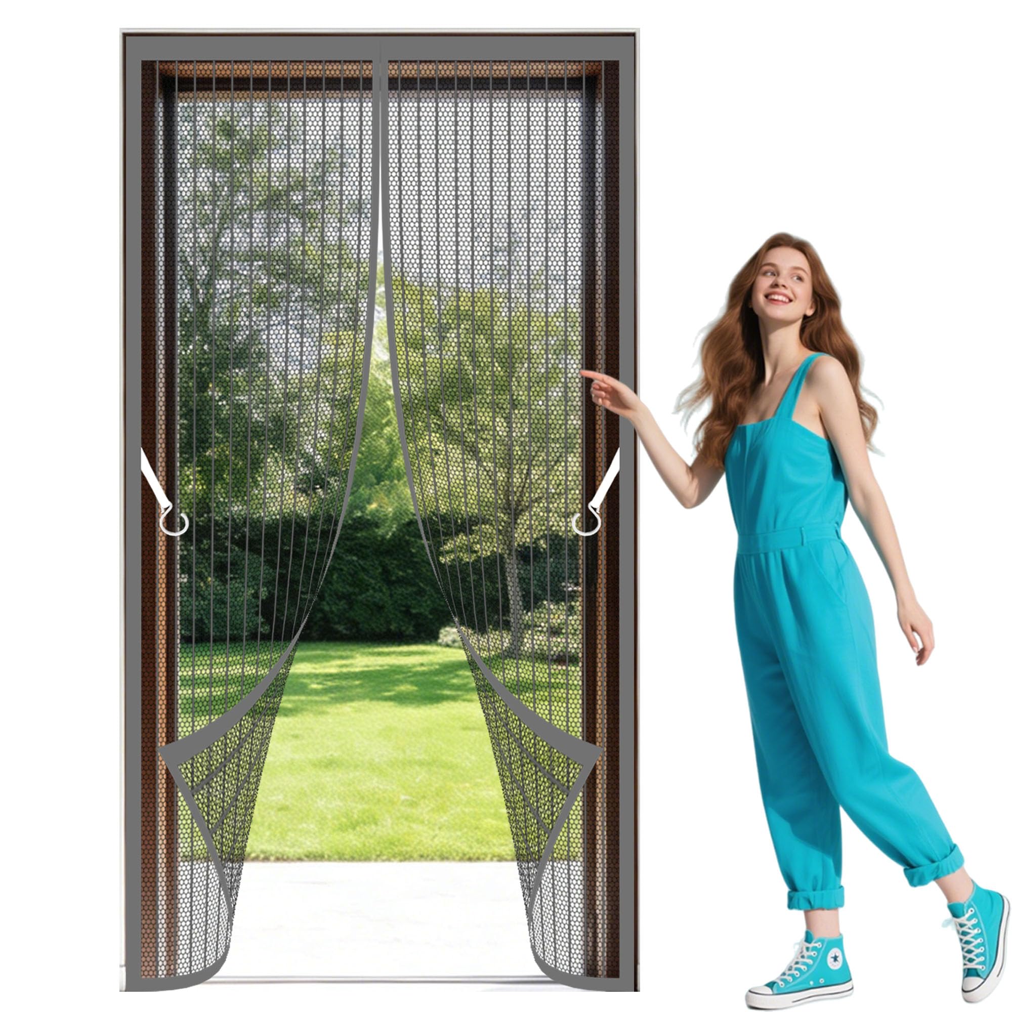 Moustiquaire porte aimantée 62x273 idéale pour balcons et chambres