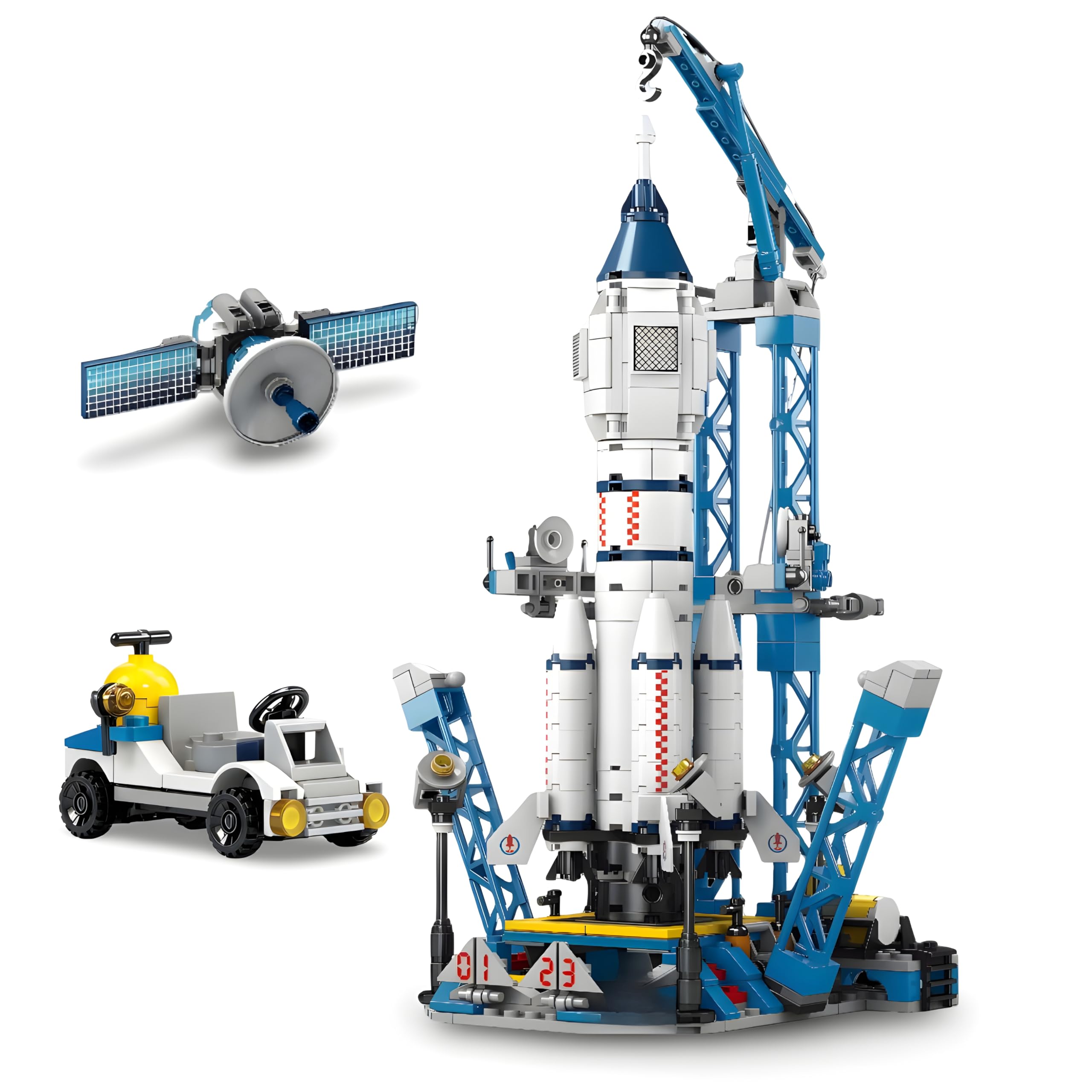 Space Shuttle Building Blocks Set, 557 PCS Exploration STEM Space Rocket Building Model Toy with Rocket & Launcher for Home Decor, Educational Creative Gift for Adults & Teens