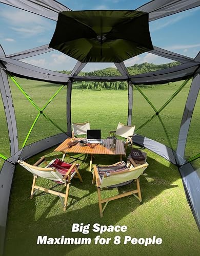 Miniatura 3 de JOYTUTUS Tienda de campaña desplegable de doble uso para campamento, 11 x 11 pies para la familia, tienda de campaña para caravana trasera SUV para