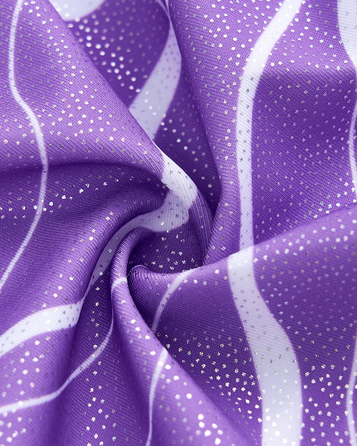 Gogokids - Set da ginnastica in 3 pezzi, con scollo a Y, senza maniche, con pantaloncini e fascia, con motivo a blocchi di colore blu e viola, 3-12 anni