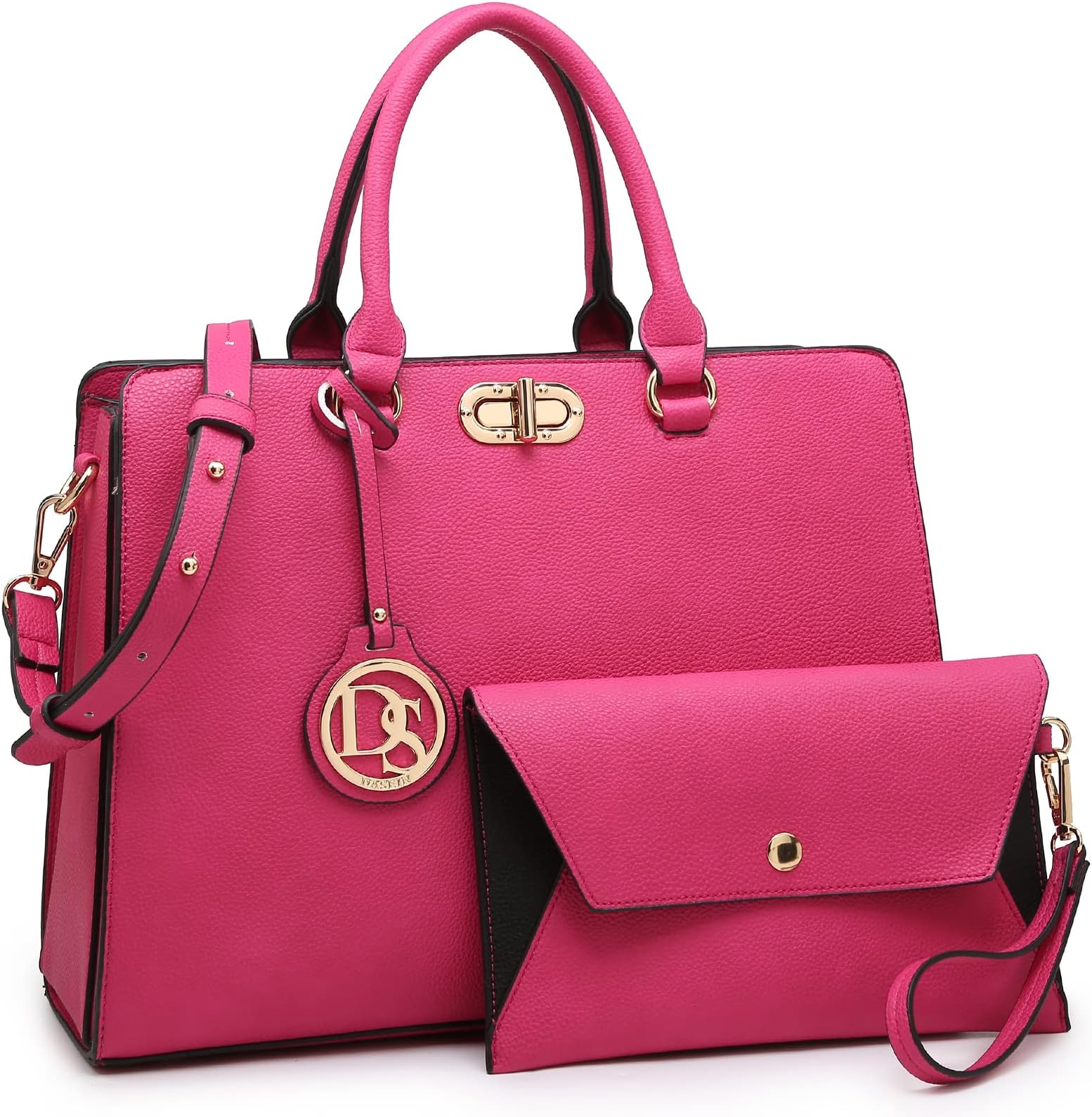 Women Handbags Purses Ladies Work Purse Satchel Tote Top Handle Shoulder Bags with Matching Clutch