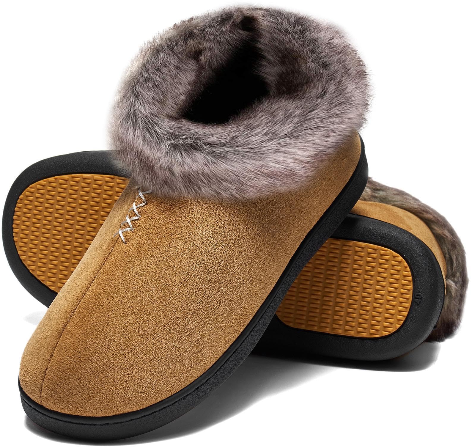 Mishansha Ciabatte Donna Invernali Peluche Pantofole Schiuma di Memoria Gr.36-43