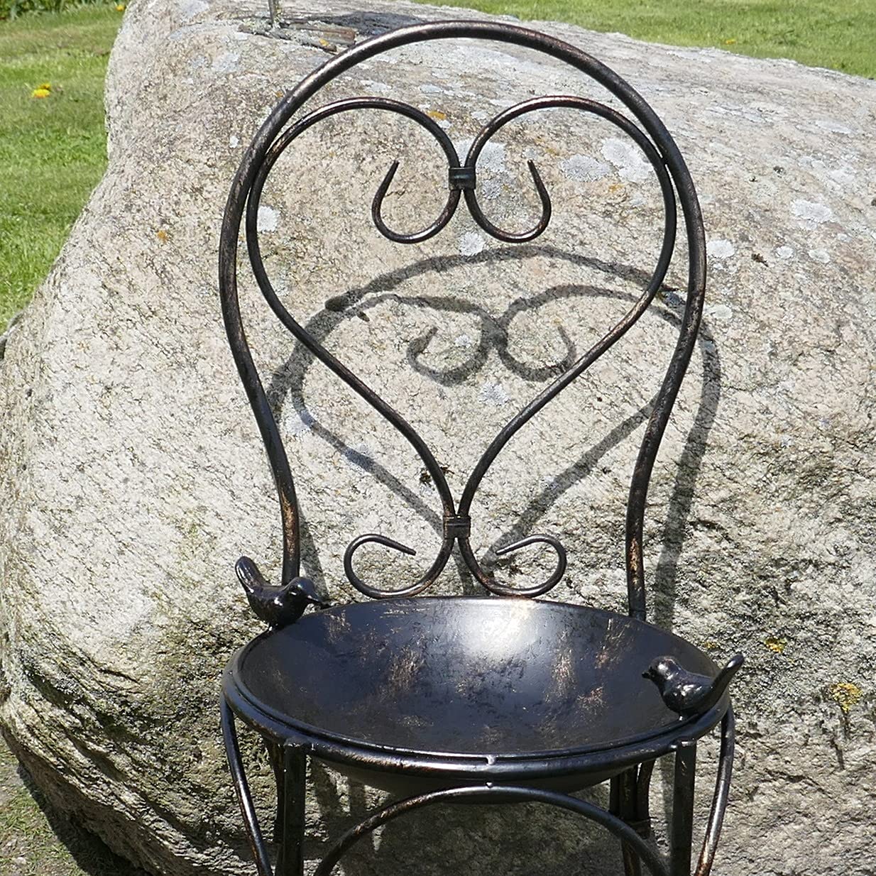 Posiwio Bebedero para pájaros, silla decorativa para jardín