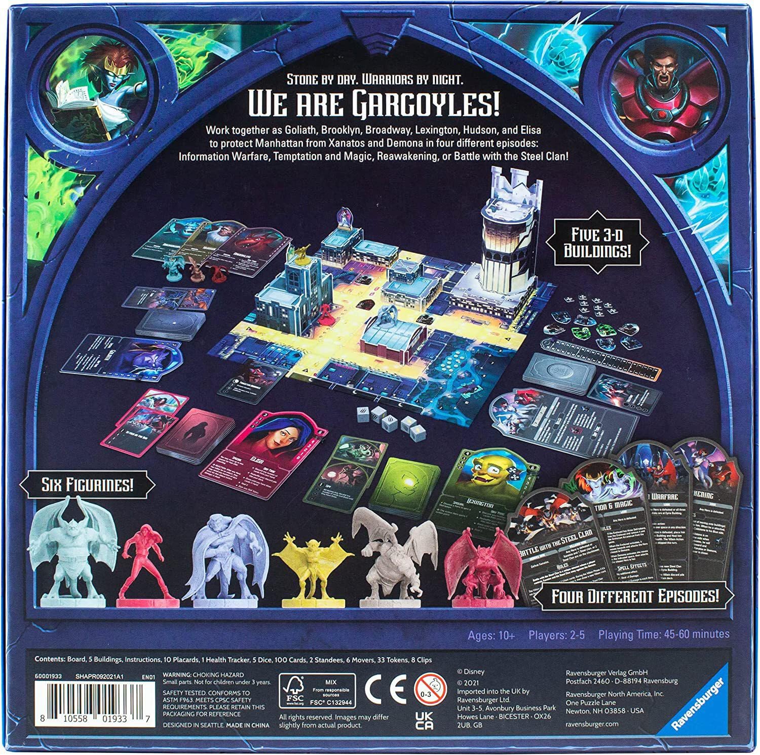 Ravensburger Disney Gargoyles - Juegos de Mesa de Estrategia Familiar inmersiva para niños y Adultos de 10 años en adelante, de 2 a 5 Jugadores