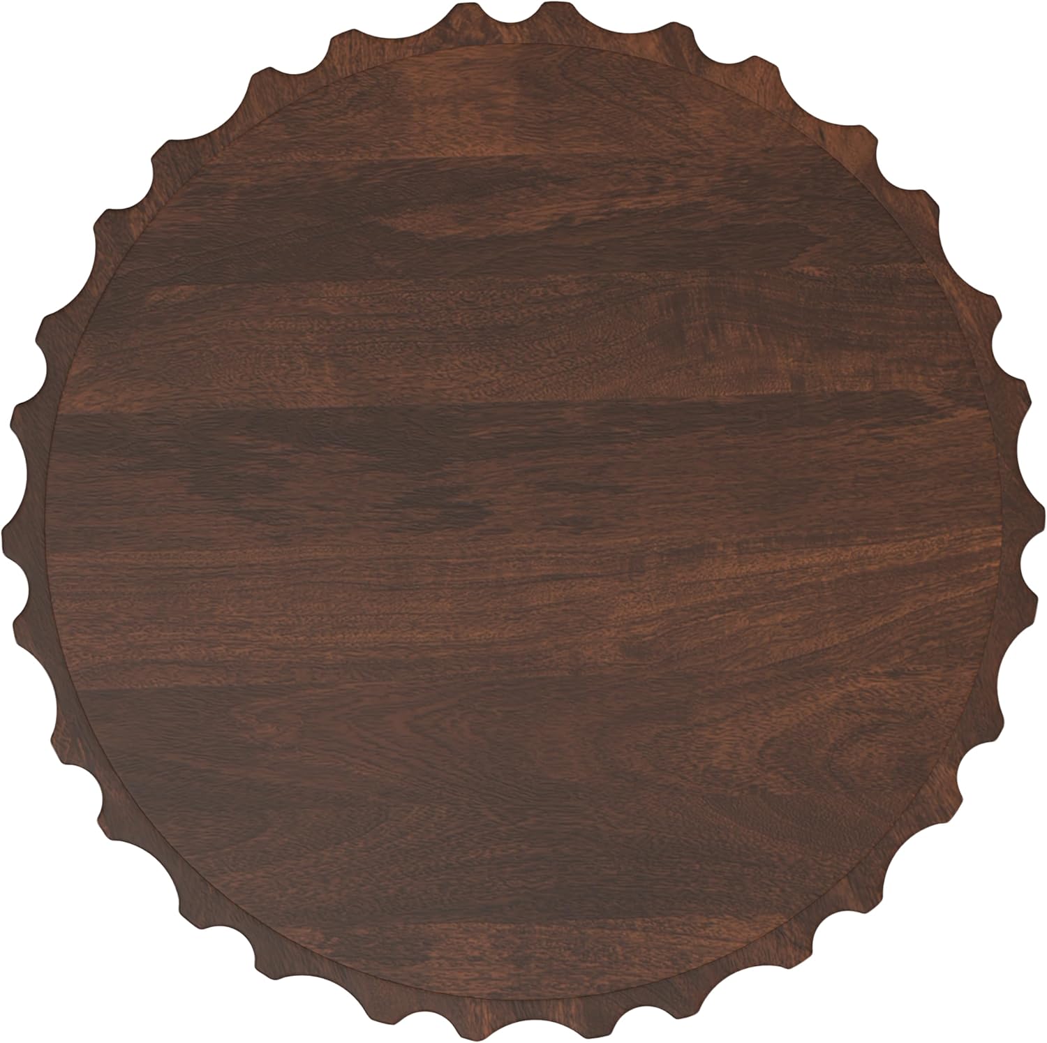 SIMPLIHOME Rolf Side Table - 16 inch Wide Solid Mango Wood End Table in Walnut Brown, Boho Contemporary Accent Table for Living Room or Bedroom with Hand-Carved Fluted Design, Assembled