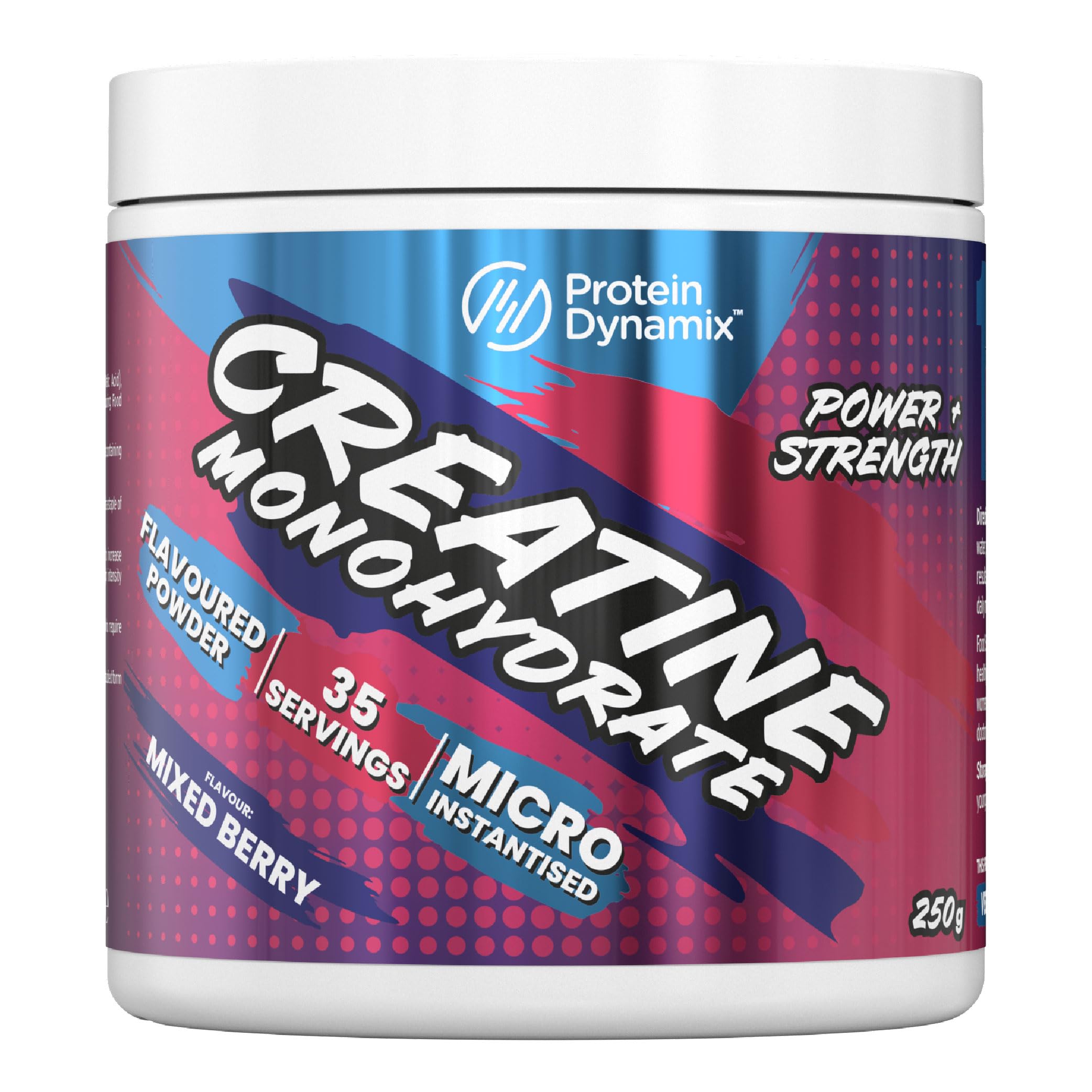 Protein Dynamix • Creatine Monohydrate Powder Mixed Berry 250g • 38 Serv
