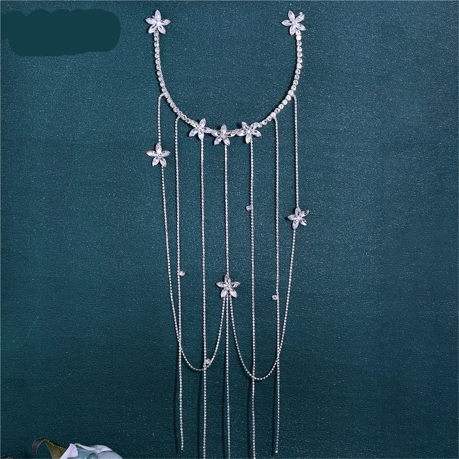Diadema Bling Rhinestone Cadena Cabello Vine Novia | Tocados de boda Banquete Fiesta Joyería for el cabello