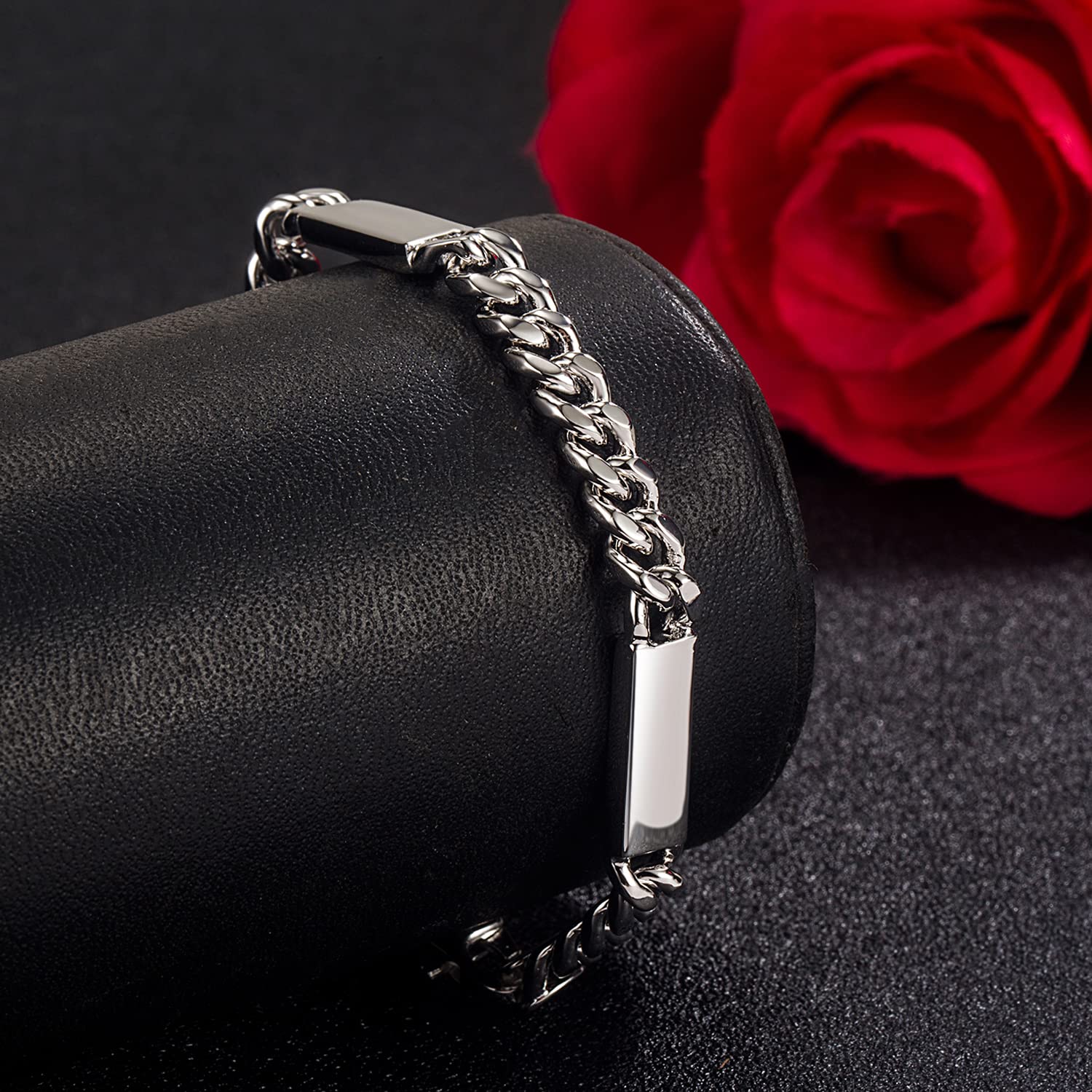 Dankadi Bracciale cubano massiccio 6 mm in argento 925 per uomo, Miami catena cubana Hip Hop 6,7" 7.5" 8" 8.5" 9" gioielli regalo compleanno per adulti padre