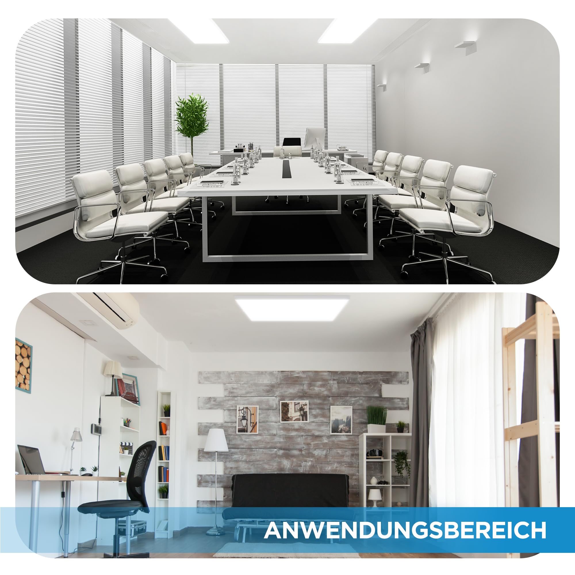 LECOM LED Panel XXL 120x60 Neutralweiß 4000K 6000lm Rasterleuchte | LED Deckenleuchte für professionelle, helle und gleichmäßige Beleuchtung. Flaches Design. Für Räume mit hohem Lichtbedarf.