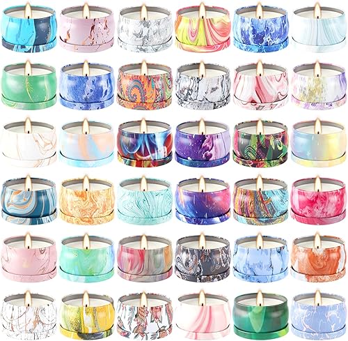 Juego de 36 velas perfumadas de regalo, velas aromáticas para mujeres, velas portátiles de 2.5 onzas para spa, yoga, baño, aromaterapia, alivio del