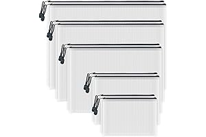 AUSTARK Zipper File Bags: Secure Your Essentials with Waterproof Mesh Protection