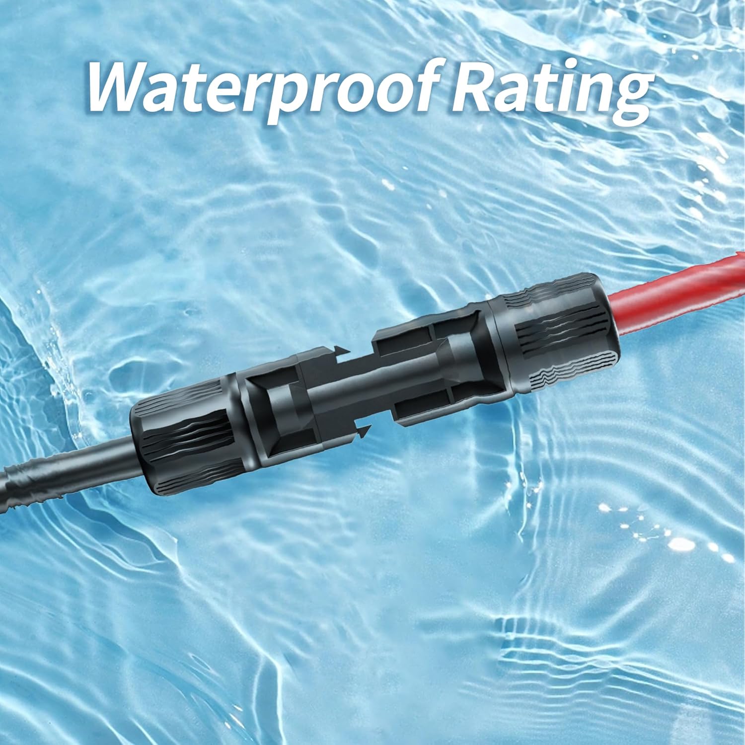 10AWG Solar Extension Cable with Pair of Connectors Solar Panel Adaptor Kit Tool, Solar Panel Extension Cable,10 Gauge Wire,Red and Black(30FT Red + 30FT Black)