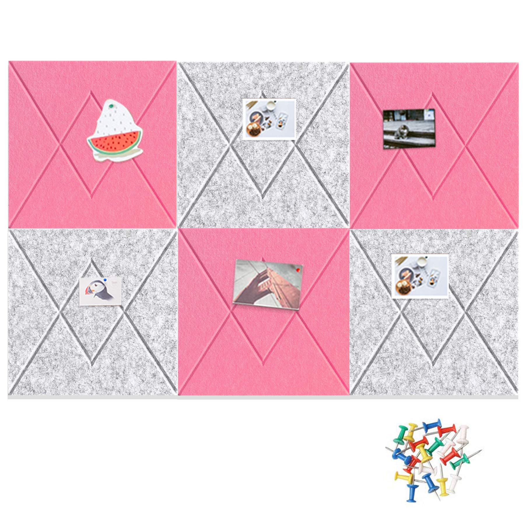 Buy HyFanStr Felt Large Pin Board 30x30cm, Decorative DIY Notice Board
