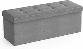 Pouf Contenitore Pieghevole 38cm - Cassapanca Con Capacità 43L | Porta Fino A 300kg | Per Soggiorno O Camera - Foto 8