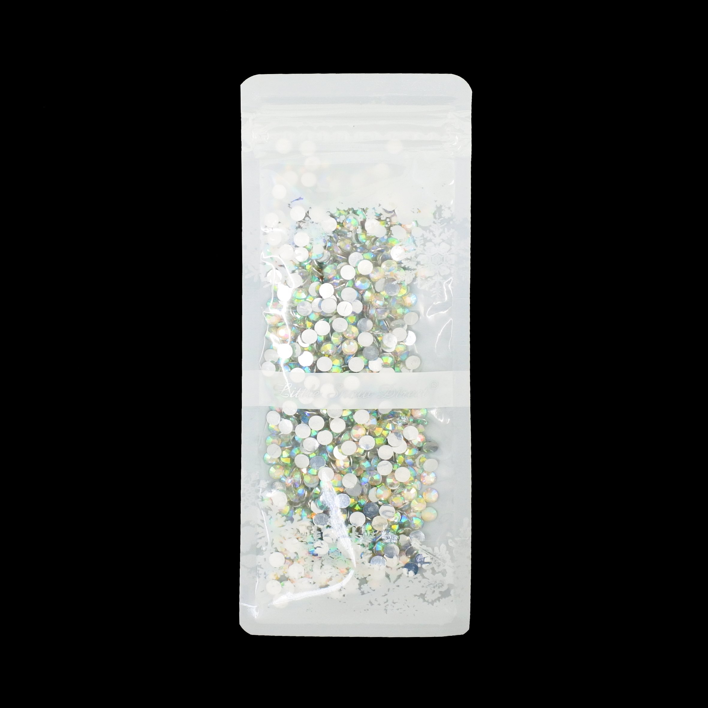 Little Snow Direct® Pack of 1000 Resin Crystal Flat Back Rhinestones Diamante Gems Nail Art & Crafts (Crystal AB, 5mm) — view 5