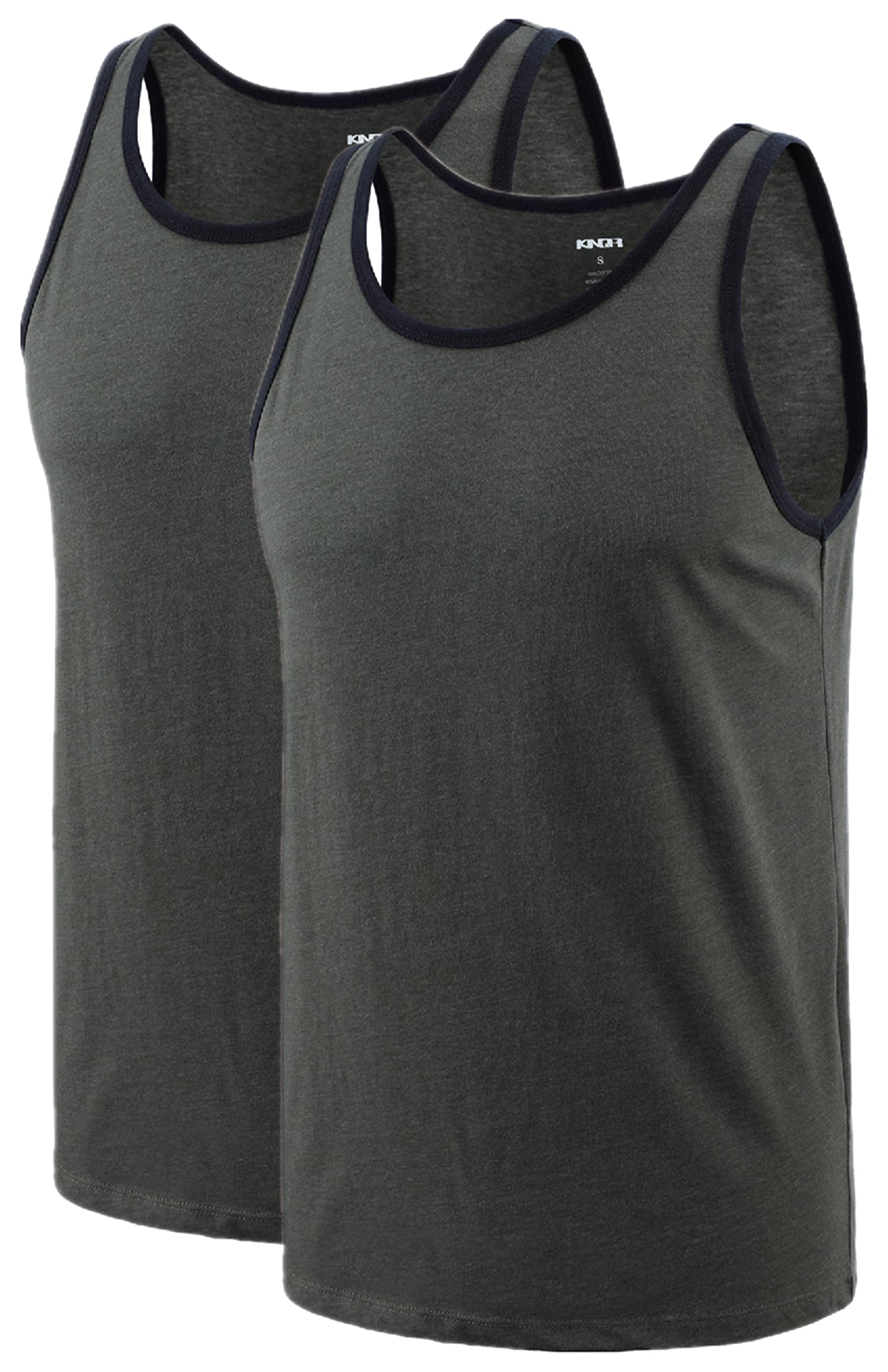 KNQRMen's Casual Soft Regular Fit Tagless Active Sports Muscle Running Gym Sleeveless Tank Shirts