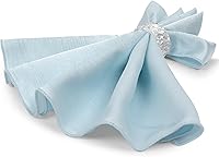 Vista 296 de Ultimate Textile -1 docena - Reversible Shantung Satin - Majestic - Servilletas de tela Majestic de 17 x 17 pulgadas color azul pizarra