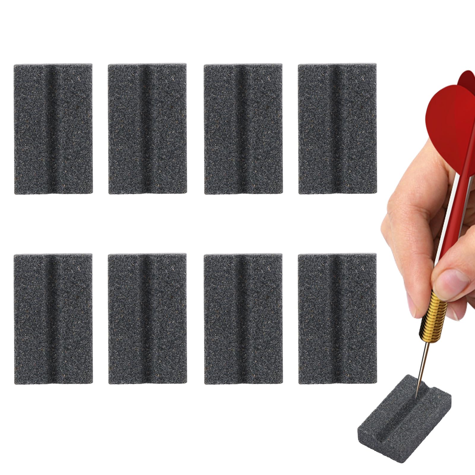 ASelected 12 Pack Dart Sharpener, V-Sharp Sharpening Stone Darts Sharpener Tool Dart Point Removal Tool for Easy Deburring and Polishing