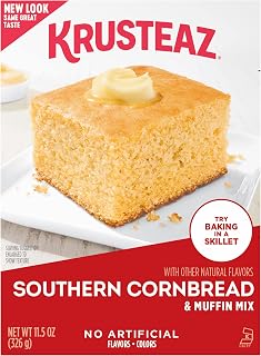 Krusteaz Southern Cornbread & Muffin Mix 11.5 oz - Rich Savory Southern Style with Real Cornmeal & Buttermilk