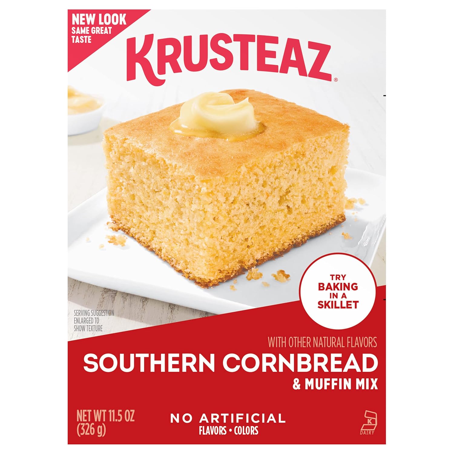 Krusteaz Southern Cornbread & Muffin Mix 11.5 oz - Rich Savory Southern Style with Real Cornmeal & Buttermilk