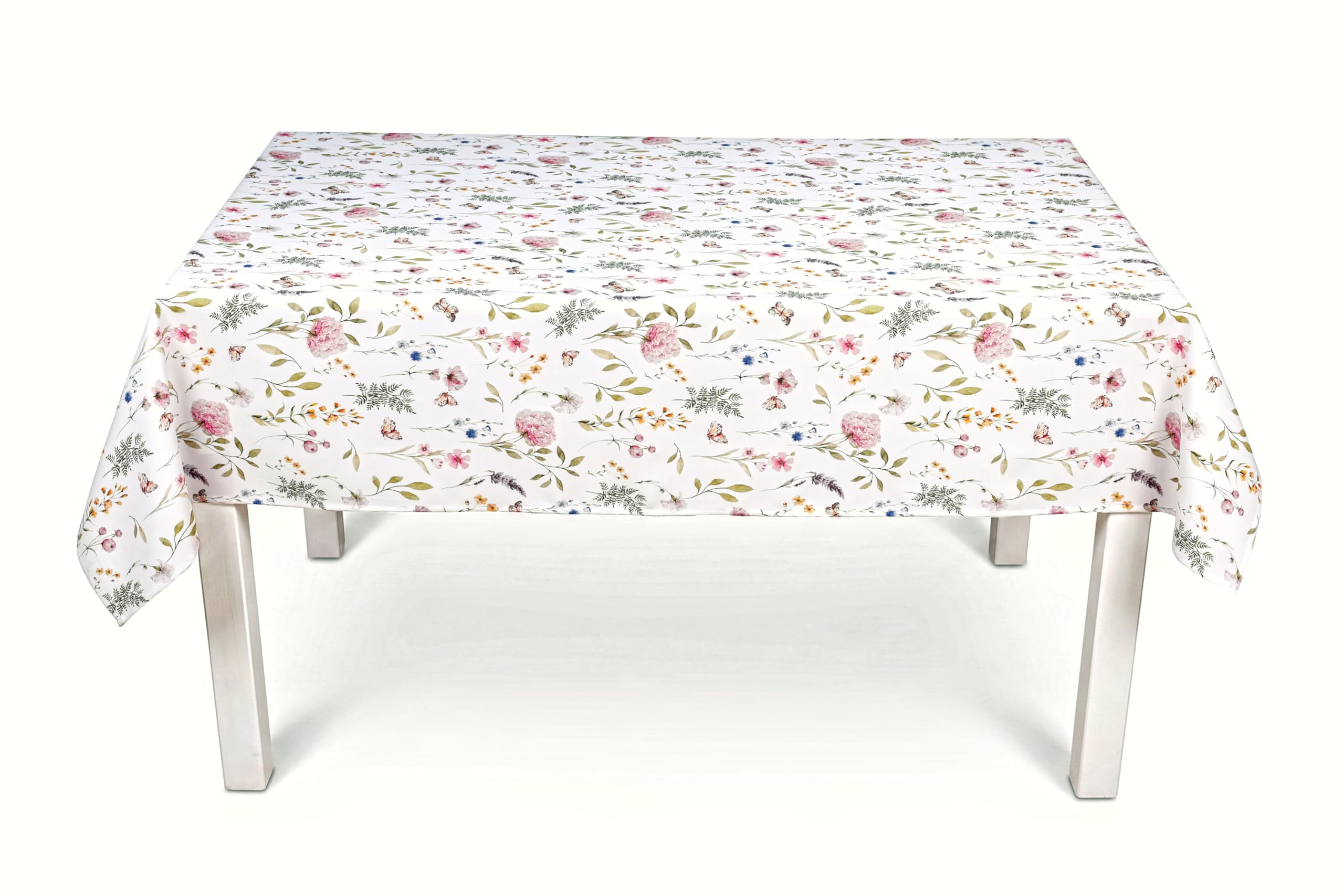 Tischdecke Frühling Sommer Blumenmuster 140x200 cm wasserabweisend pflegeleicht Lotus-Effekt langlebiger Druck Polyester 230g/m2 - Minos-25366_101