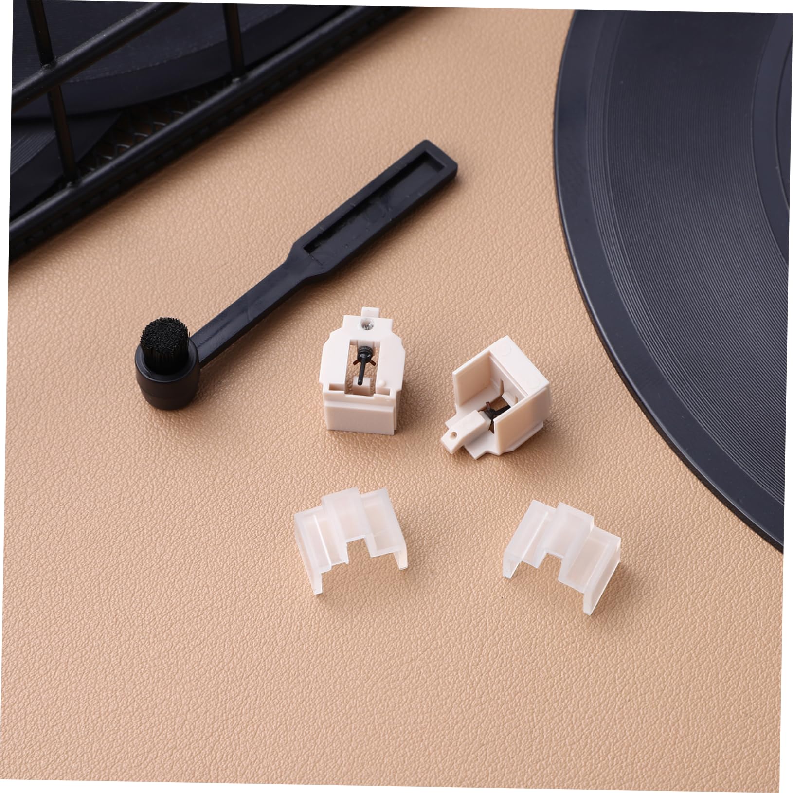 YARNOW 1 Set Stilo Precisione e Spazzola per Pulizia Compatibile con Maggior Dei Turntable Costruzione Resistente e Installazione Facile