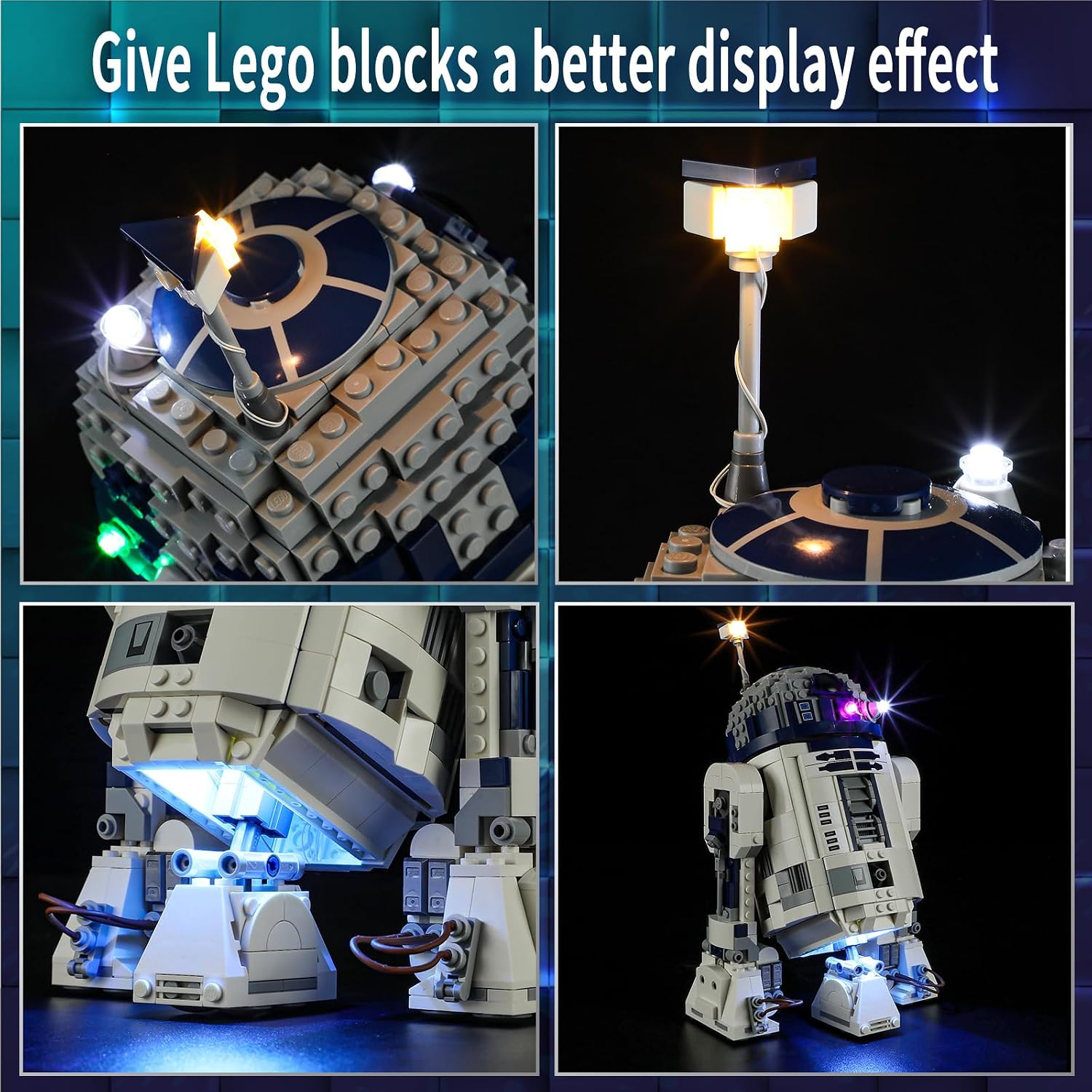 Vaodest LED Light for Lego 75379 R2-D2,Design and Configuration Compatible with Model 75379 (LED Light Only, Not Building Block Kit)