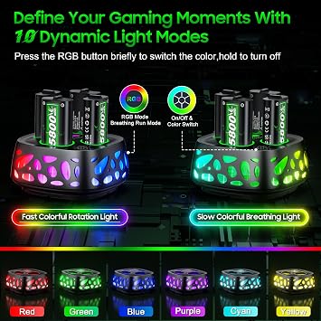 Feirsh Rechargeable Battery Pack for Xbox with Charger, 4x5800mWh Fast Charging Rechargeable Battery Packs for Xbox Controller Batteries for XboxOne Series X|S,One S/X,Sets Xbox one Cases and Storage