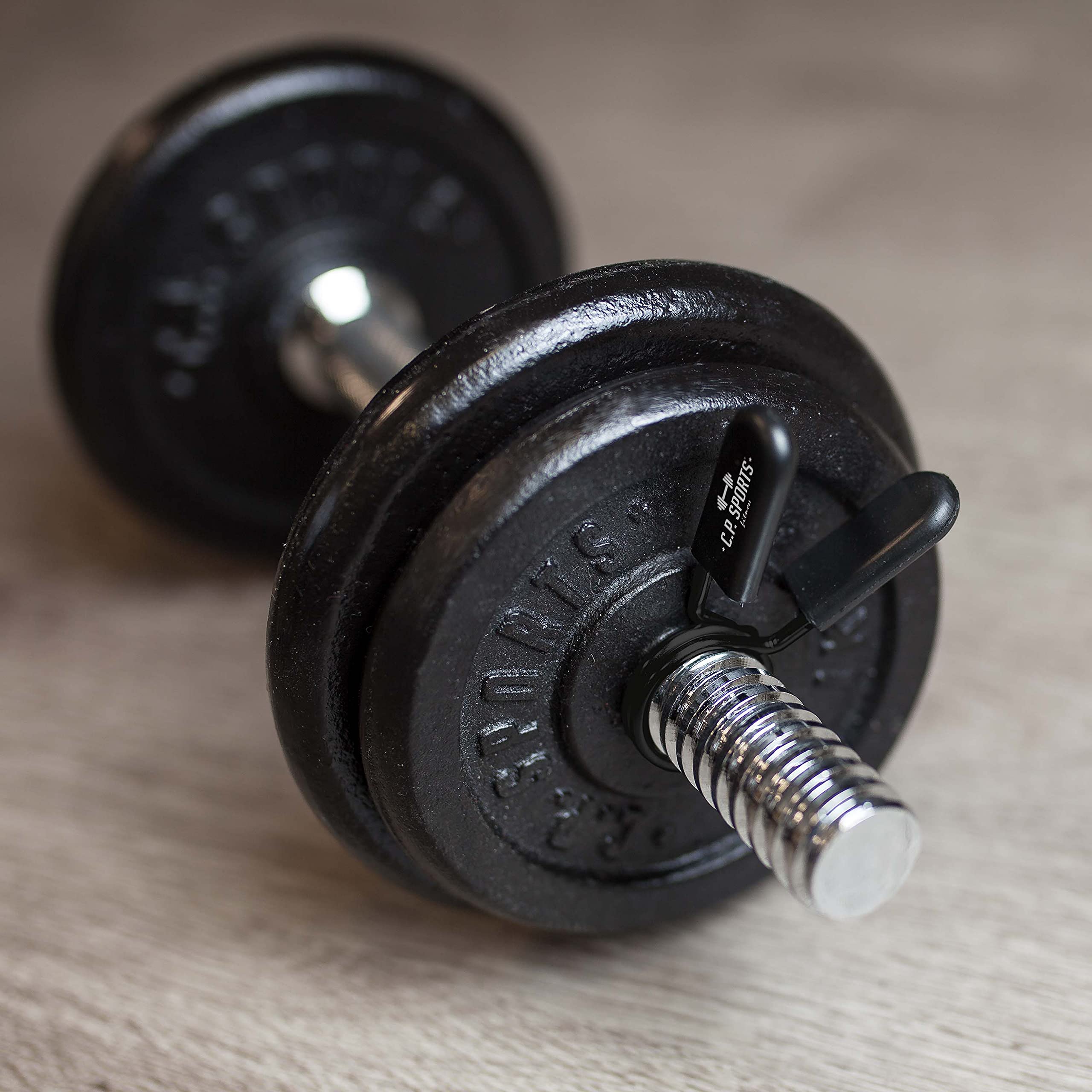 C.P. Sports Zapięcia sprężynowe do hantli | wytrzymała stal | 25 mm, 28 mm, 30 mm, 50 mm | do treningu hantli, treningu siłowego, podnoszenia ciężarów, kulturystyki, fitnessu | cztery kolory