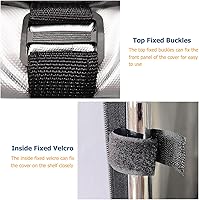 Vista 8 de Cubierta de Estante de Almacenamiento, Para Exteriores Extra Resistente 600D 30''An x 14''Pr x 62''Al, Cubiertas de Estante Impermeables y a Prueba