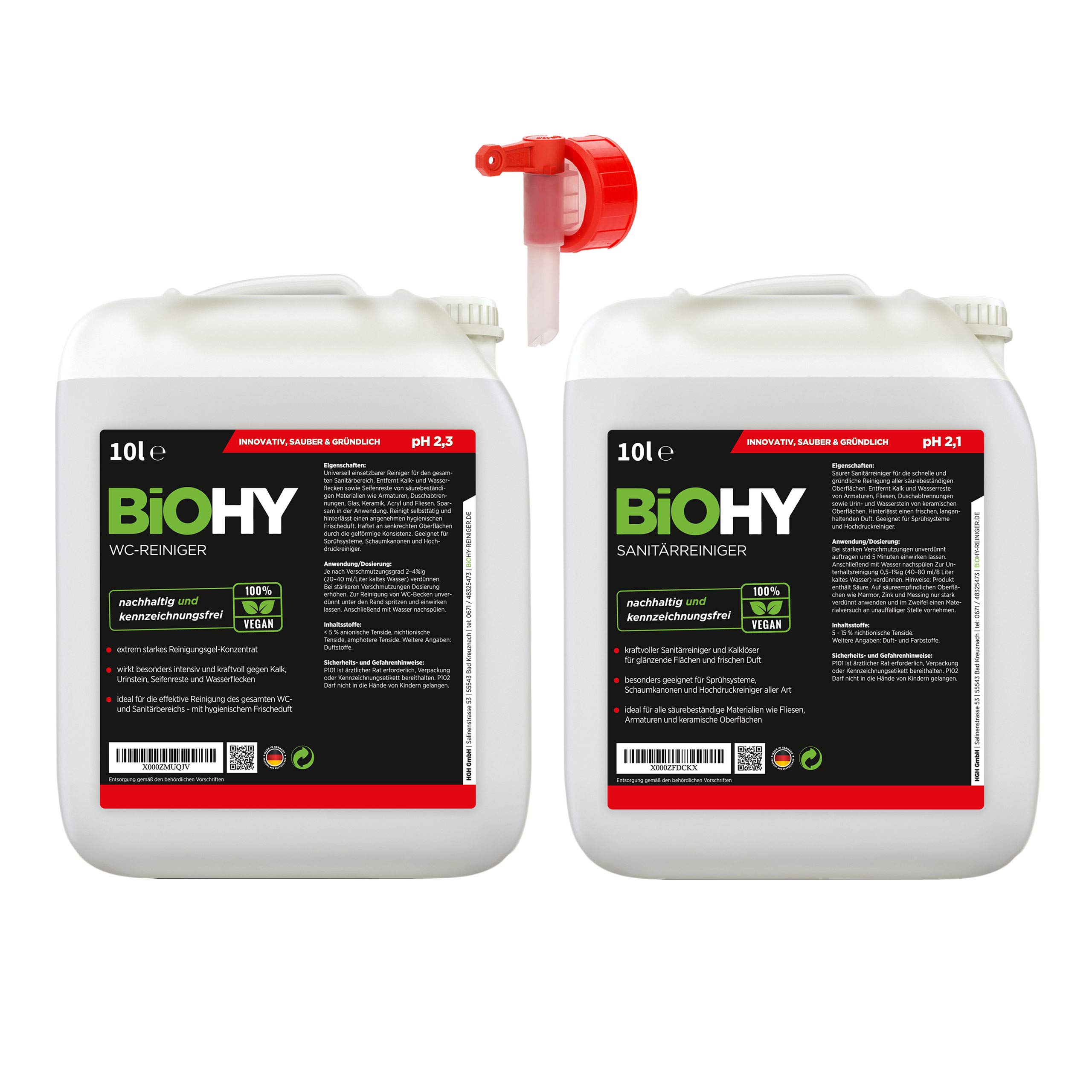 Buy BIOHY Sanitary & Toilet Cleaner Set 10 Litre Canister Eco Urine