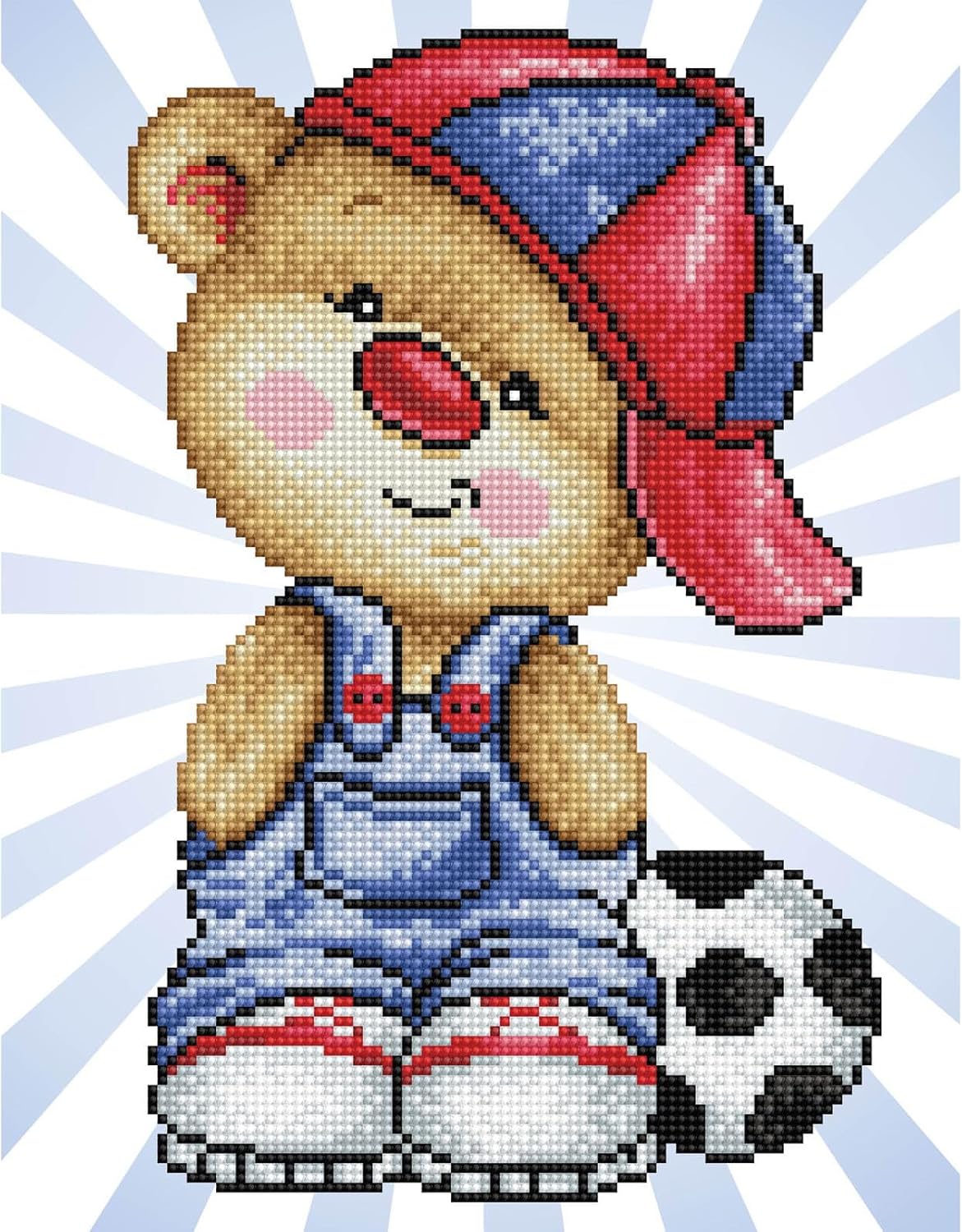 DIAMOND DOTZ Lets Play Bear Diamond Painting Kits for Adults - Diamond Art Kits a Relaxing Creative Craft Kit with Dotz Gems 10.9"x14.1"
