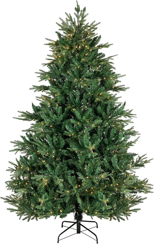 Amazon.com: Real Touch™ Pre-Lit Full Juniper Pine Artificial