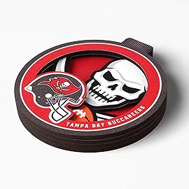 YouTheFan NFL Tampa Bay Buccaneers 3D Logo Series Ornament, team colors, Large