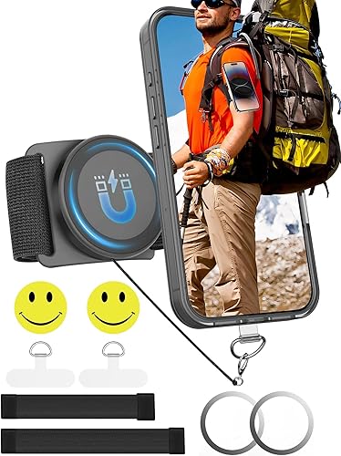 TOPGO Soporte de teléfono para correr 2 generación Soporte para teléfono para iPhone cuerda retráctil giratoria de 360 y cuerda retráctil integrada