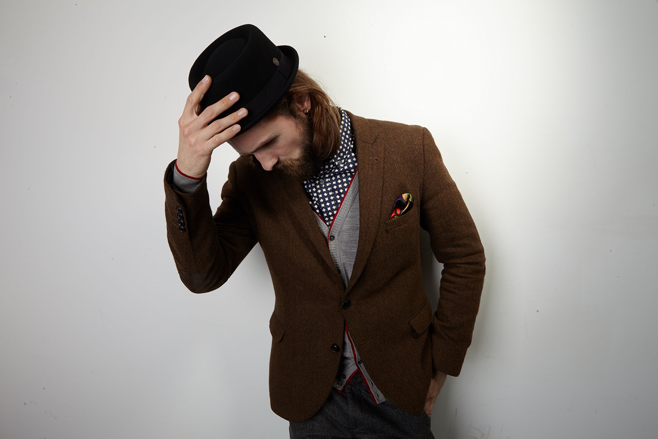 DASMARCA Jack Feltro delle Lane Inverno Porkpie Hat