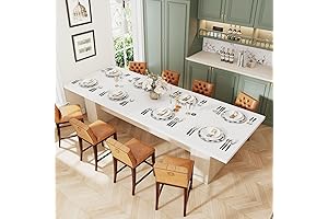 130 Inch MOUMON Dining Table Set for 8-10 People