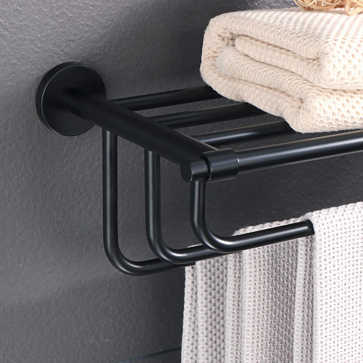 🔥 Cаѕhbасk uр tо 70% Alise Bathroom Lavatory Towel Rack Towel Shelf with 3 Towel Bars Wall Mount Holder,24-Inch SUS 304 Stainless Steel Matte Black Buу 1 gеt 1 Alise Bathroom Lavatory Towel Rack Towel Shelf with 3 Towel Bars Wall Mount Holder,24-Inch SUS 304 Stainless Steel Matte Black