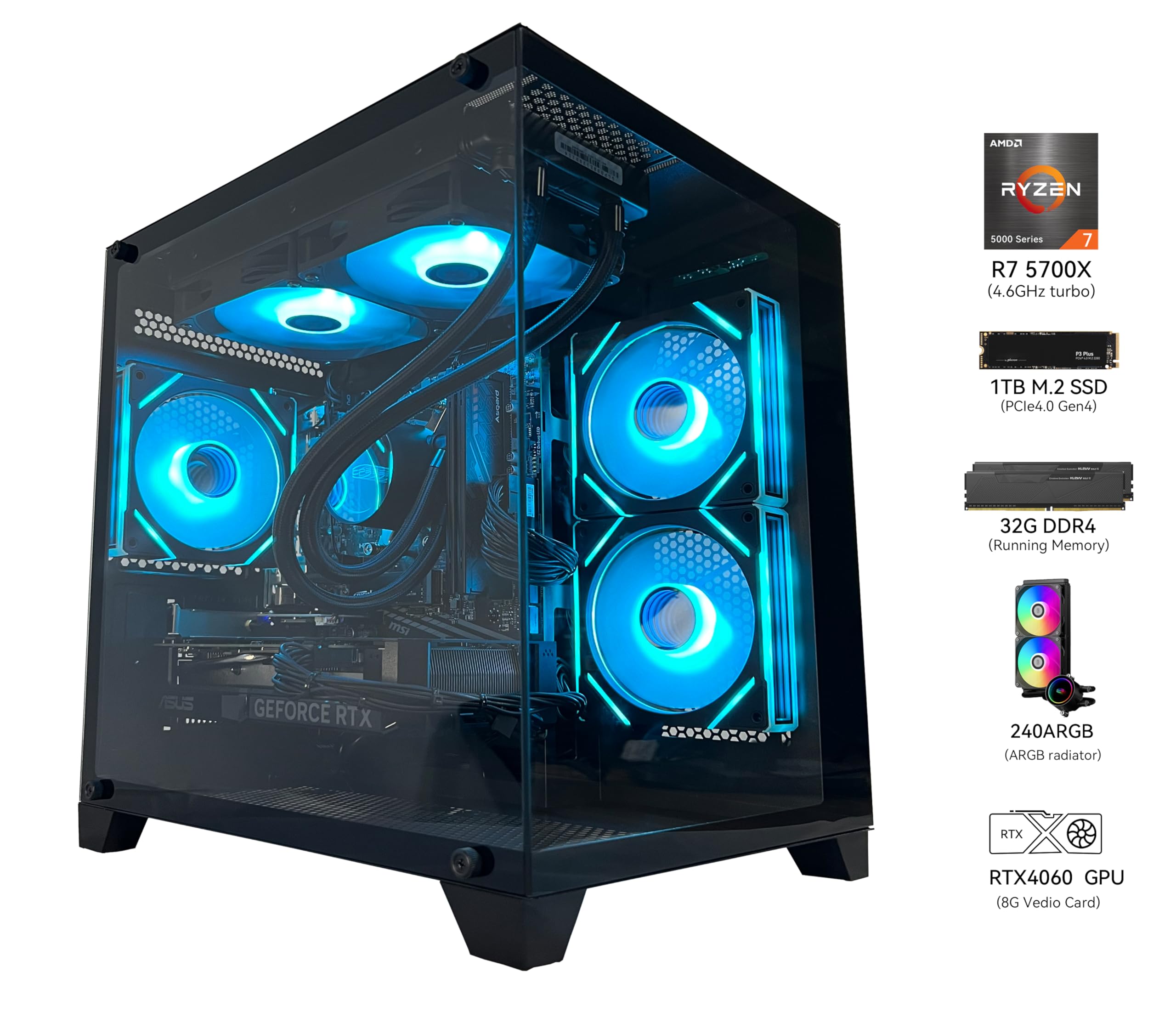 超小型ゲーミングPC Ryzen 7 5700X RTX4060LP iiyama PC LEVEL-M2P5-R57X-RLX | パソコン工房【公式通販】