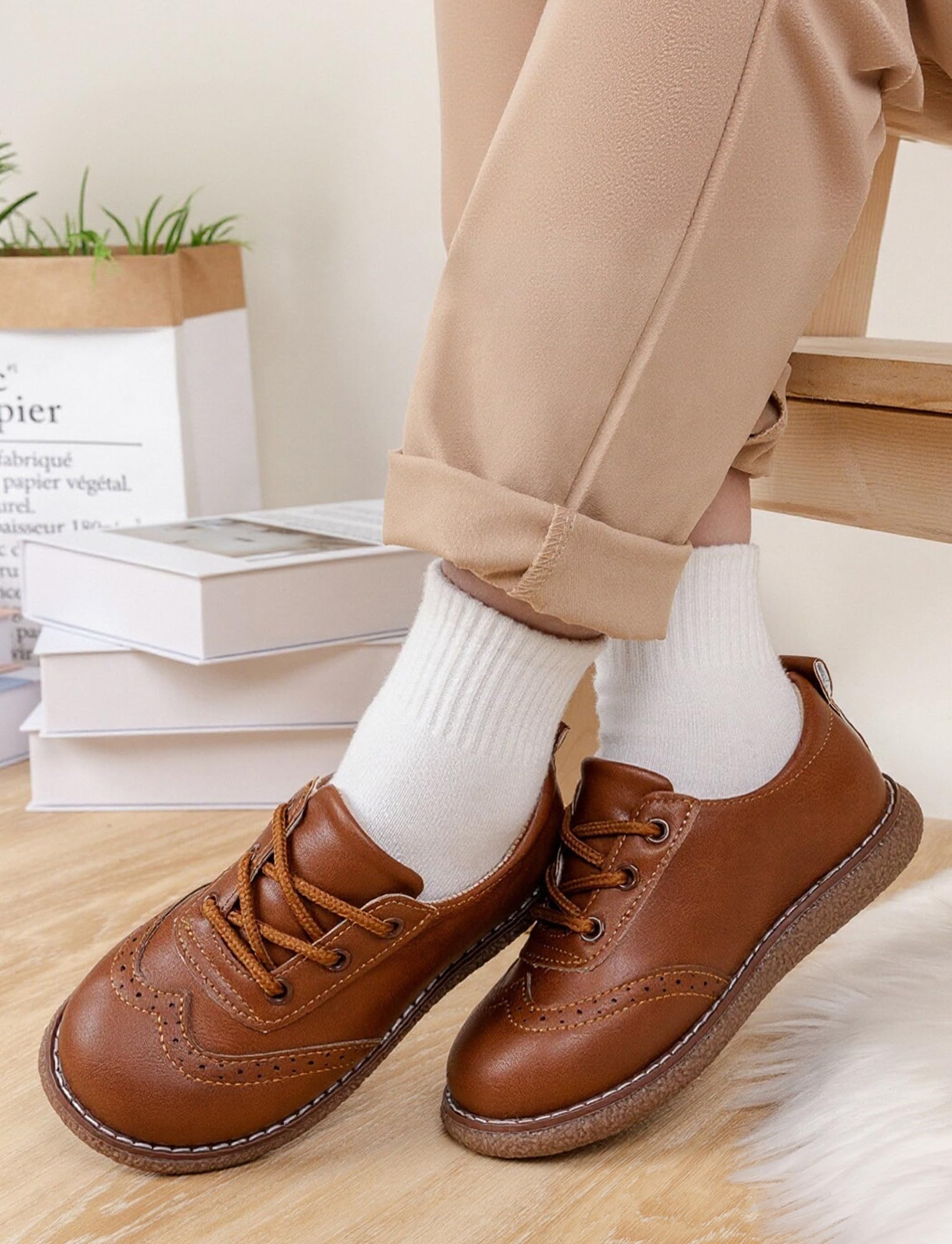Happy Cherry Kinder Schnürhalbschuhe Jungen Mädchen Kunstleder Anzugschuhe Elegante Hochzeit Party Schuluniform Schuhe