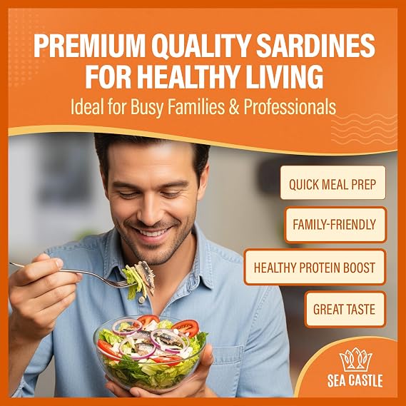 Sea Castle Sardines in Pure Olive Oil, 4.4oz (12 Pack)