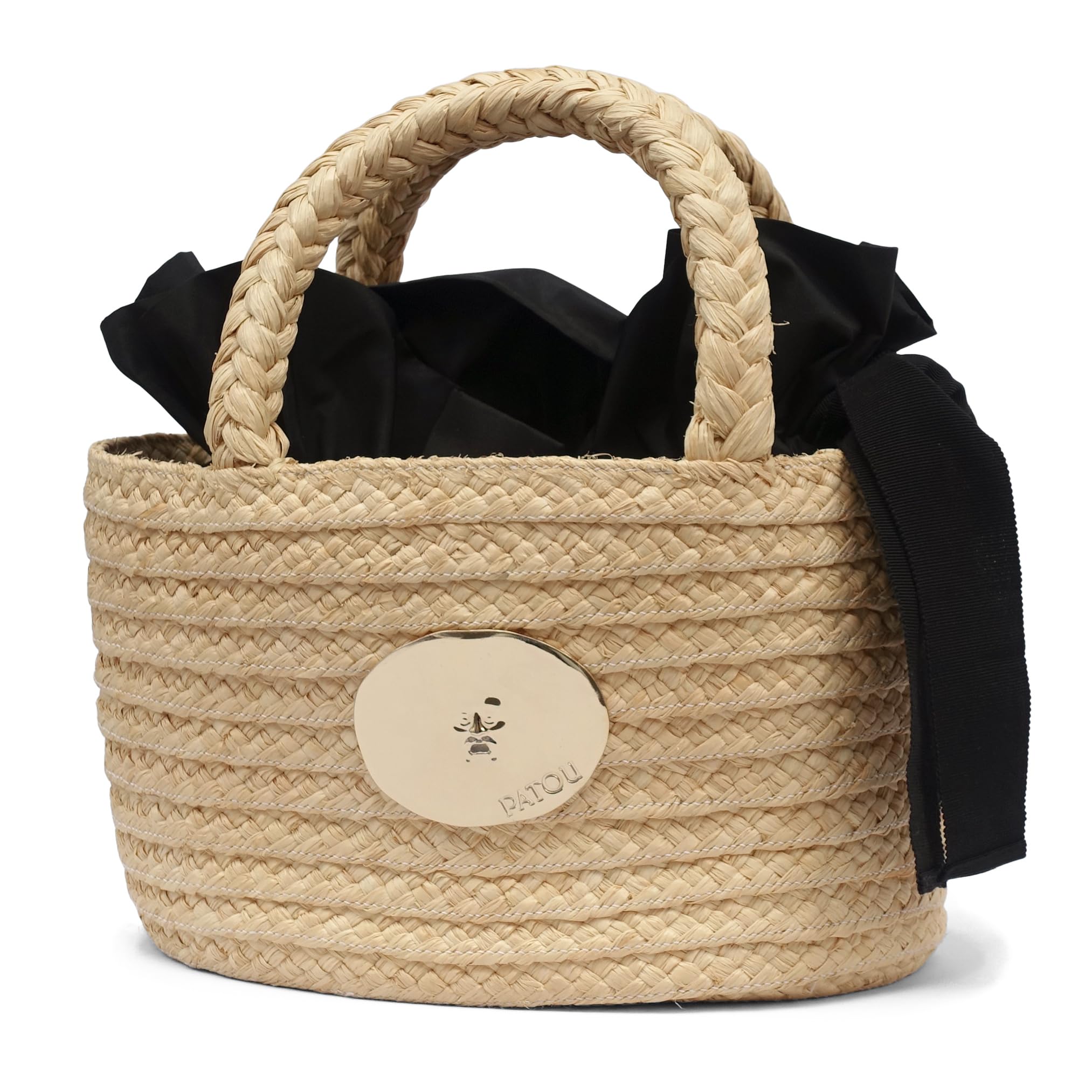 PATOU [PATOU] パトゥ ラフィア アイコニック バスケット バッグ ICONIC BUSKET BAG ハンドバッグ AC0970140 102V Vanilla 真実の口 [並行輸入品]
