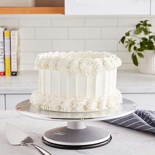 Miniatura 8 de Ateco 608REVOLVING Cake Decorating soporte, 11" Ronda, apto para uso alimentario de plástico Base & parte superior, #613 - base de aluminio, 12",