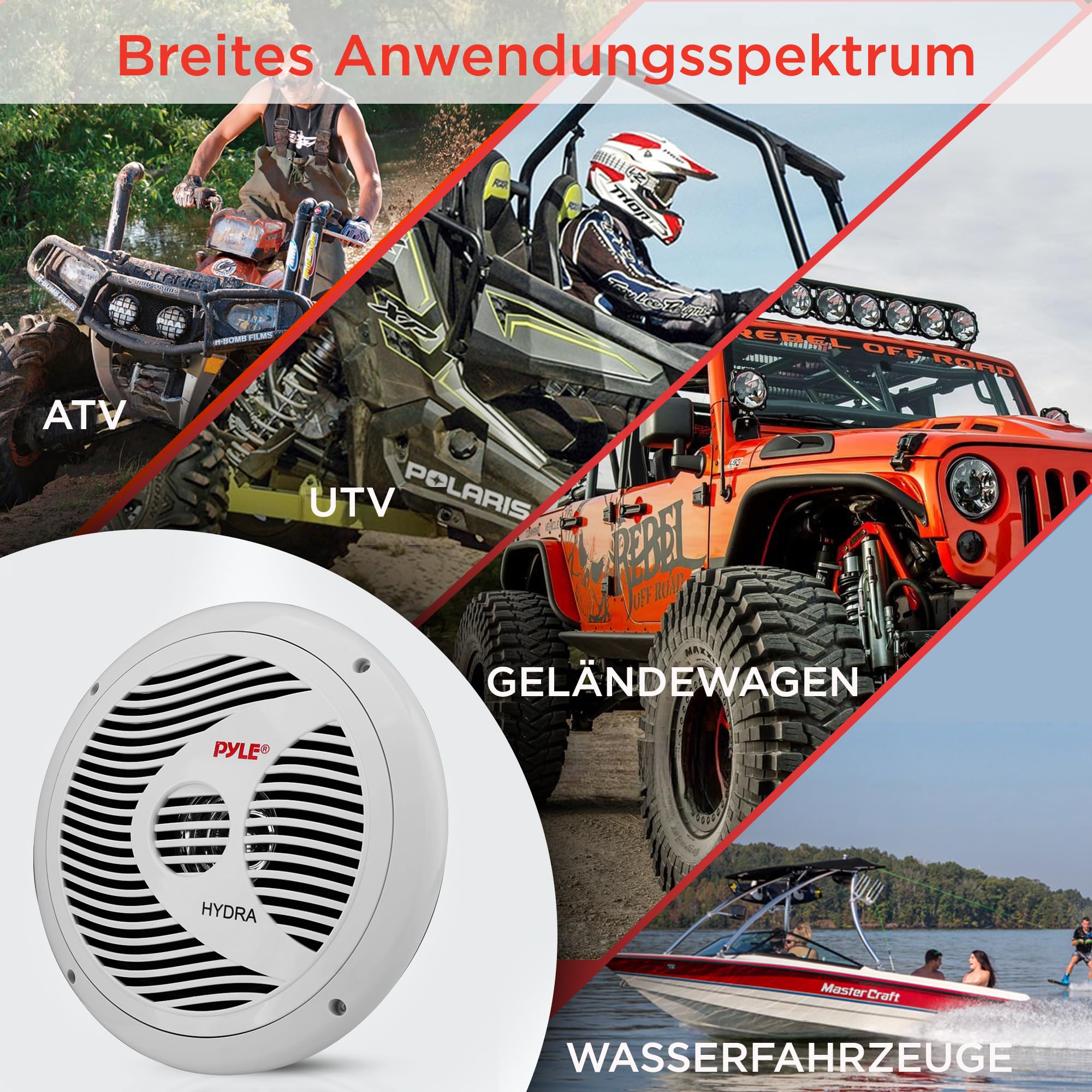 Pyle Audio INC PLMR60 W Lautsprecher (Wasserdicht, 150 W)