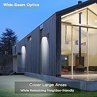 Vista 6 de TIERONE Luz de inundación LED de 28 W con control remoto, 5 CCT sintonizables, luz de seguridad LED para exteriores, para jardines, garaje, listado