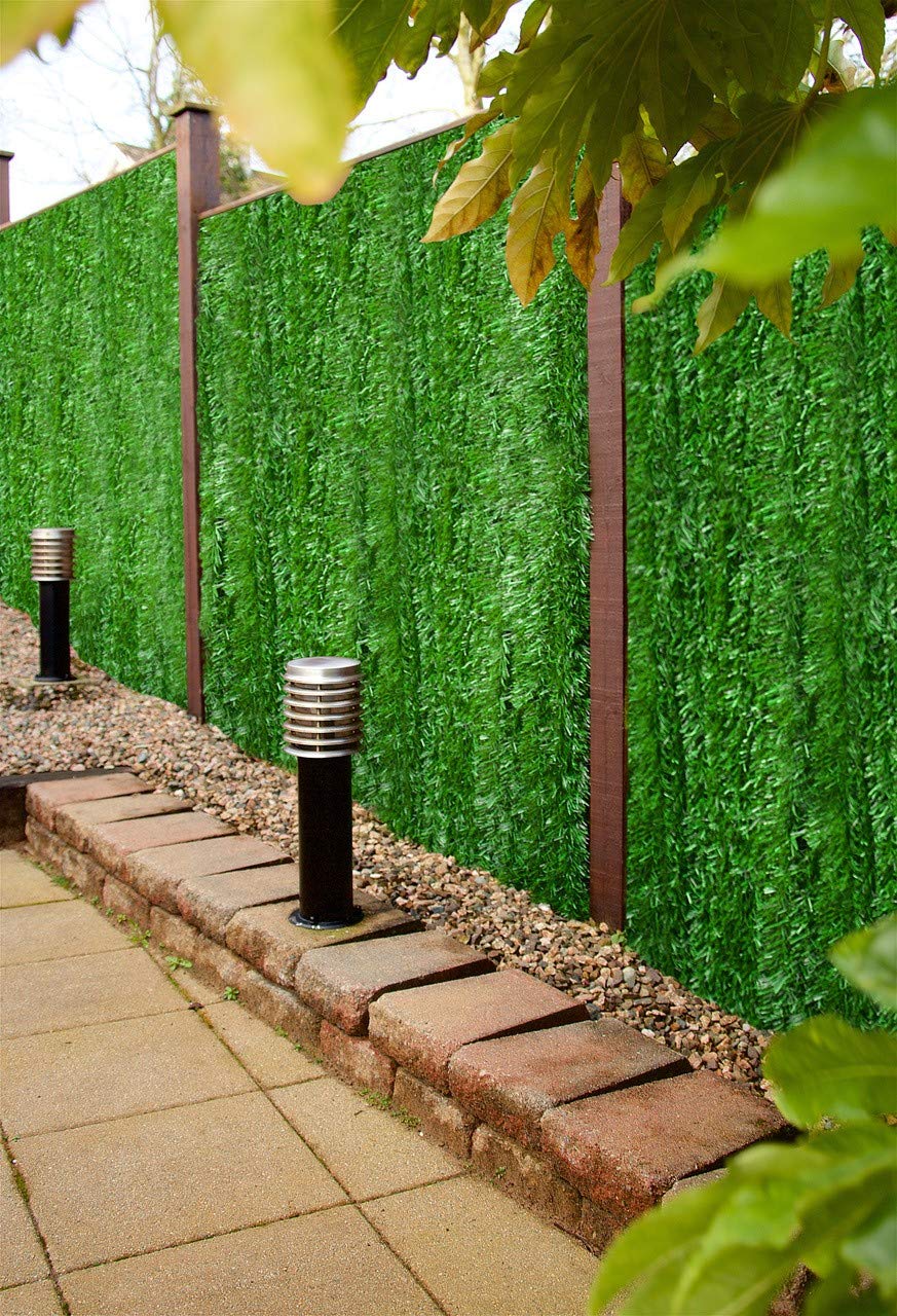 Best Artificial Green Conifer Screening Privacy Hedging Panel Wall Landscaping Garden Fence **Uv Fade Protected** (3M X 1.8M)