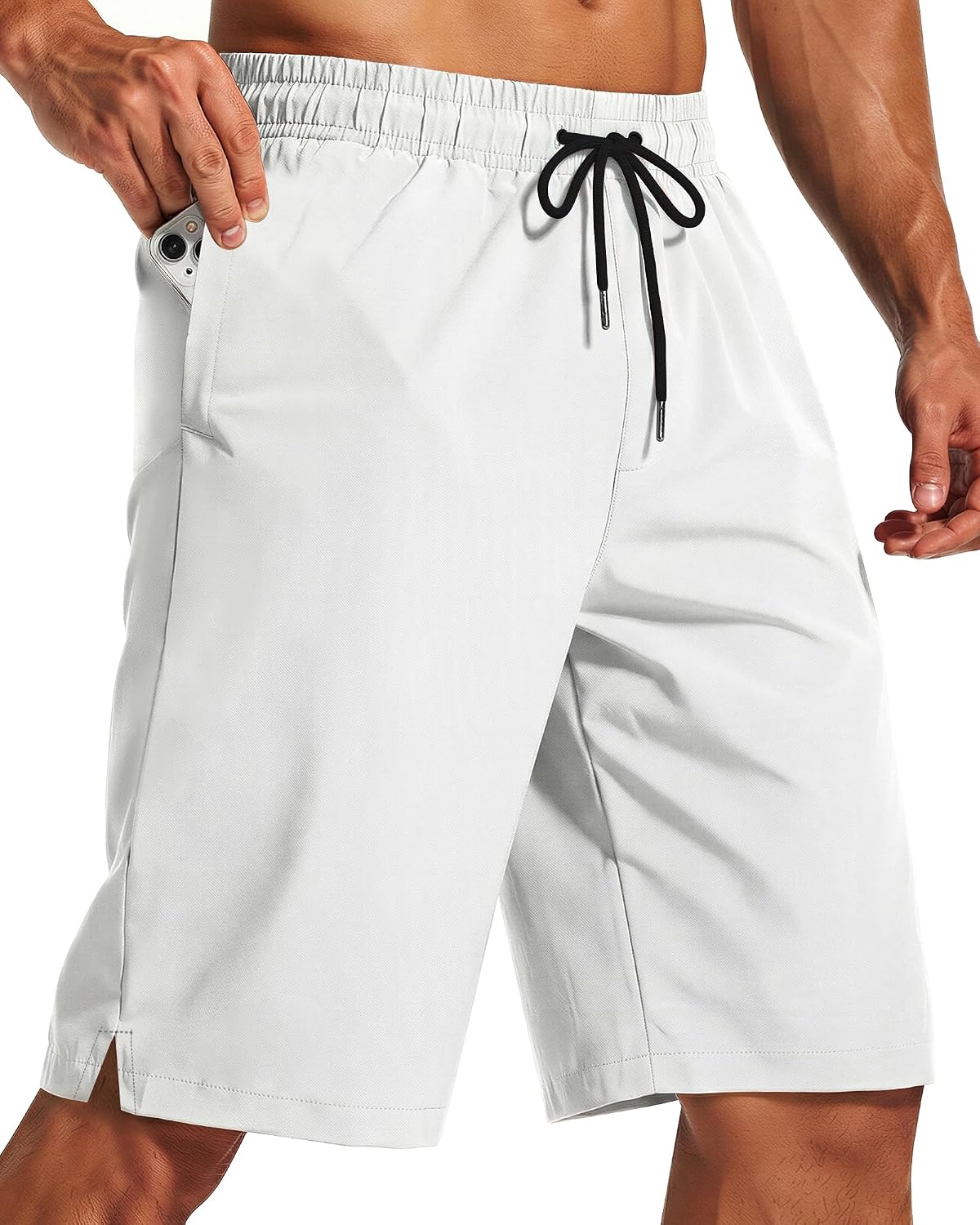 Yufawow 11 Inch Men Swim Trunks with Mesh Lining Quick Dry Breathable for Summer Beach Cruise Water Park Gym Running
