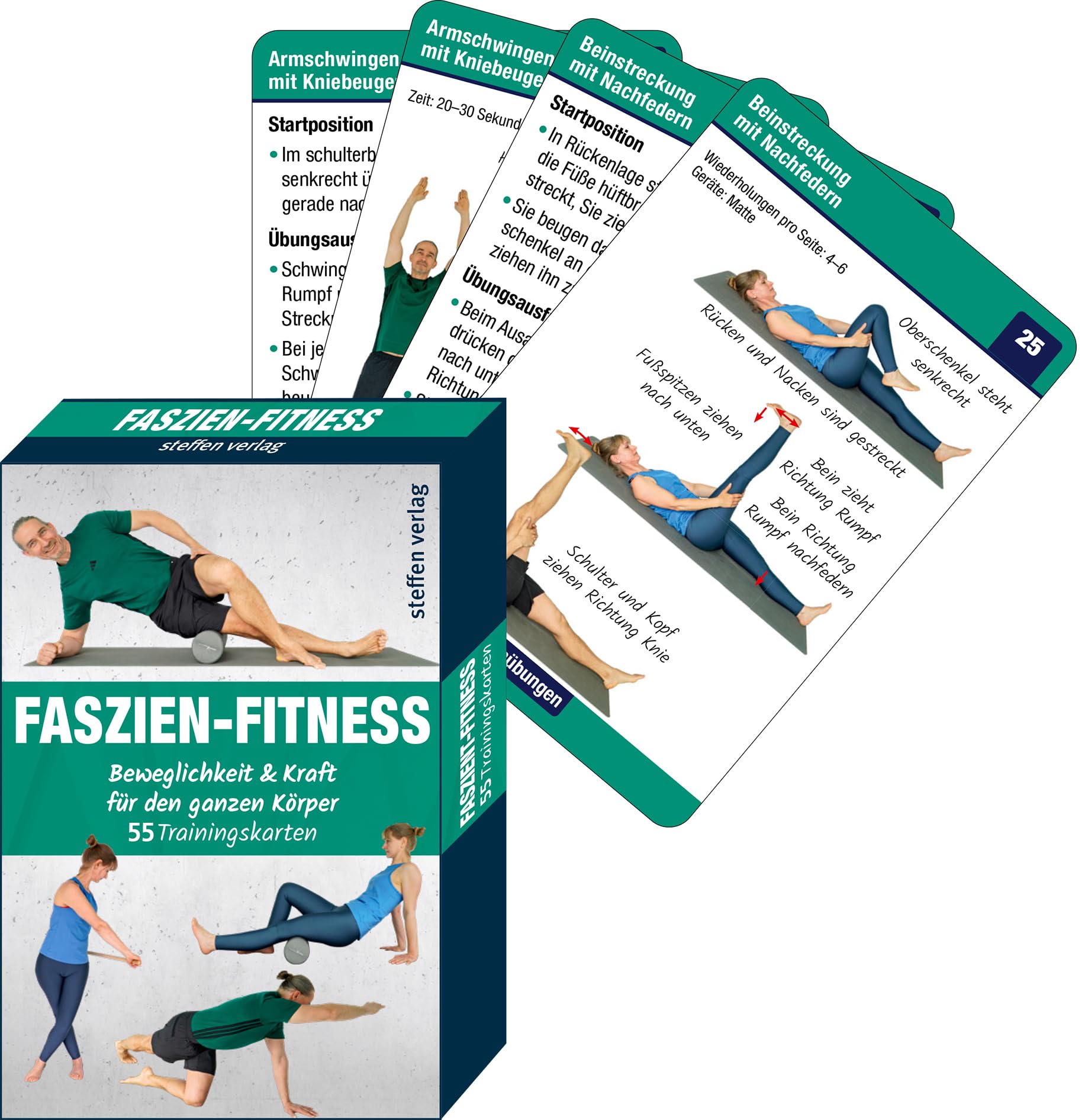 Trainingskarten Faszien-Fitness: 55 Trainingskarten - Beweglichkeit & Kraft für den ganzen Körper